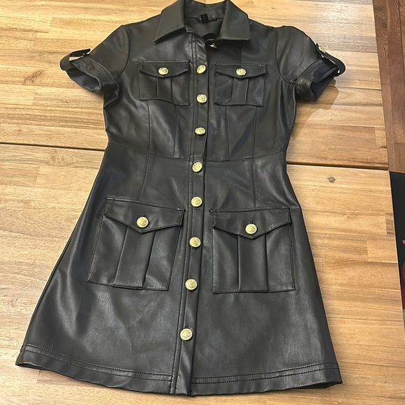 AQUA ⭐️FAUX LEATHER DRESS - Picture 3 of 7